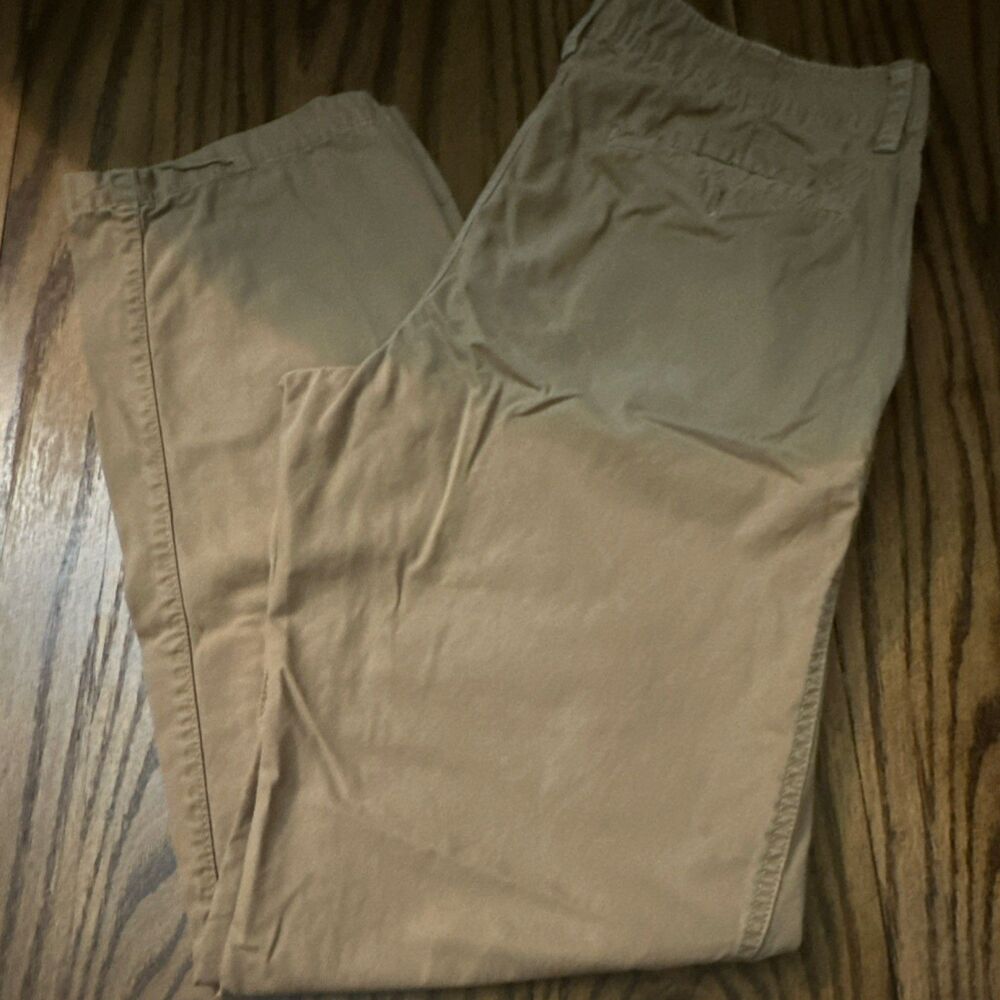 American Eagle Outfitters Men's Beige Straight Twill Casual Pants 32